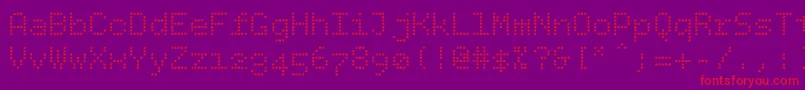 フォントBpdots – 紫の背景に赤い文字