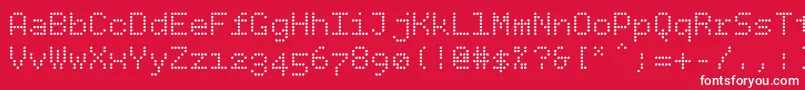 Bpdots Font – White Fonts on Red Background
