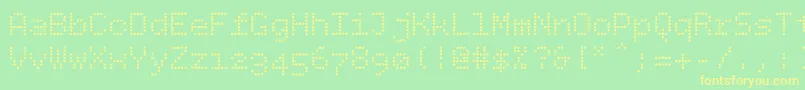Bpdots Font – Yellow Fonts on Green Background