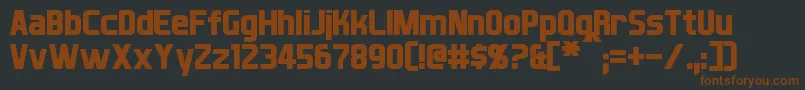 Шрифт Xball – коричневые шрифты на чёрном фоне