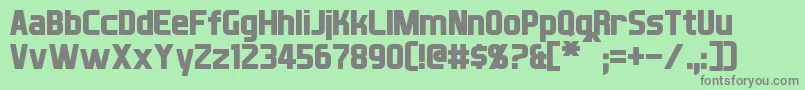 Więcej informacji o czcionce Xball Czcionka Xball – szare czcionki na zielonym tle