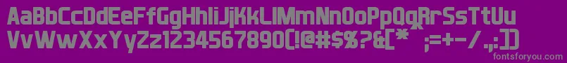 Xball Font – Gray Fonts on Purple Background