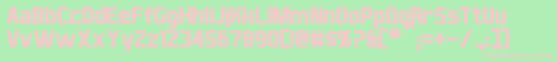 Xball Font – Pink Fonts on Green Background