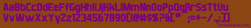 Xball Font – Purple Fonts on Brown Background