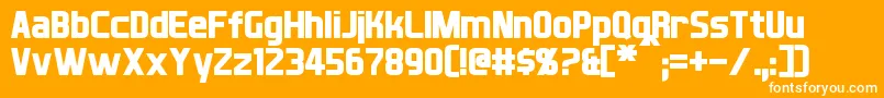 Saiba mais sobre a fonte Xball Fonte Xball – fontes brancas em um fundo laranja