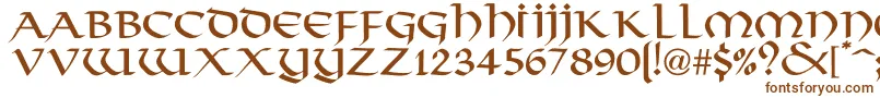PlinkyNormal-fontti – ruskeat fontit valkoisella taustalla