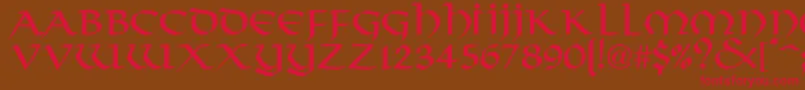 PlinkyNormal Font – Red Fonts on Brown Background