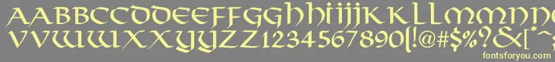 PlinkyNormal Font – Yellow Fonts on Gray Background