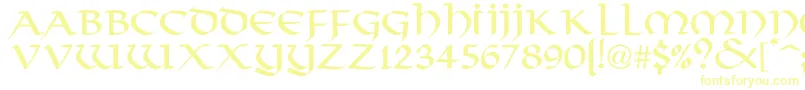 Шрифт PlinkyNormal – жёлтые шрифты