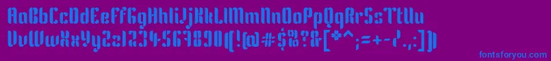 KeniaRegular-fontti – siniset fontit violetilla taustalla