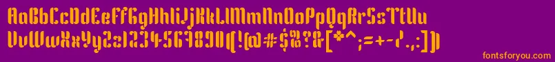 fuente KeniaRegular – Fuentes Naranjas Sobre Fondo Morado