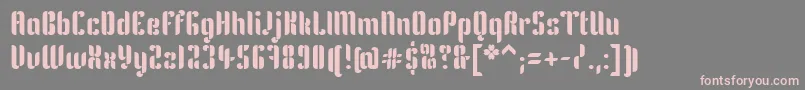 KeniaRegular Font – Pink Fonts on Gray Background