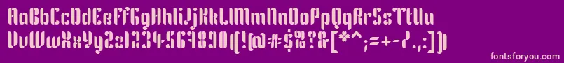 KeniaRegular-fontti – vaaleanpunaiset fontit violetilla taustalla
