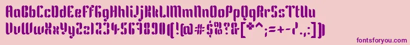 KeniaRegular-fontti – violetit fontit vaaleanpunaisella taustalla