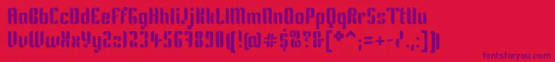 KeniaRegular Font – Purple Fonts on Red Background