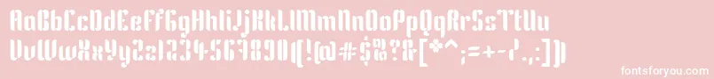 KeniaRegular Font – White Fonts on Pink Background