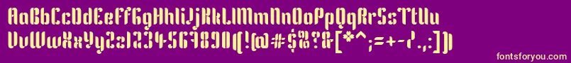 KeniaRegular-fontti – keltaiset fontit violetilla taustalla