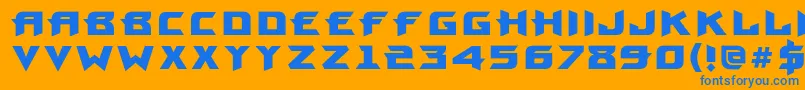 ProunbookcBold Font – Blue Fonts on Orange Background