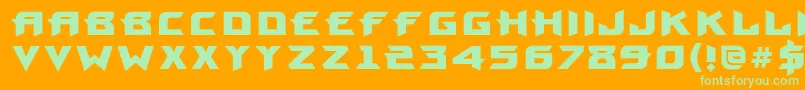 ProunbookcBold Font – Green Fonts on Orange Background