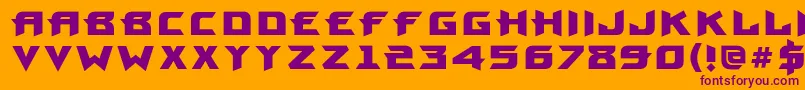 ProunbookcBold Font – Purple Fonts on Orange Background