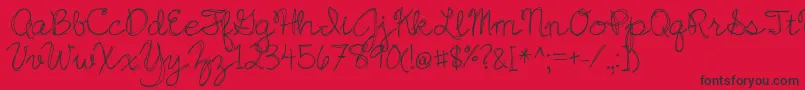JazzEssay Font – Black Fonts on Red Background