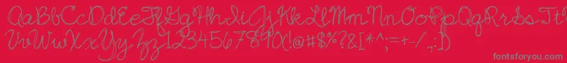 JazzEssay Font – Gray Fonts on Red Background