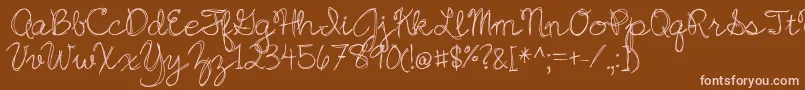 JazzEssay Font – Pink Fonts on Brown Background