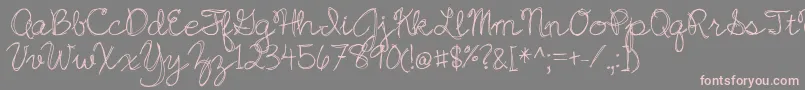 JazzEssay Font – Pink Fonts on Gray Background
