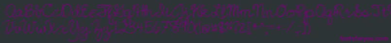 JazzEssay Font – Purple Fonts on Black Background