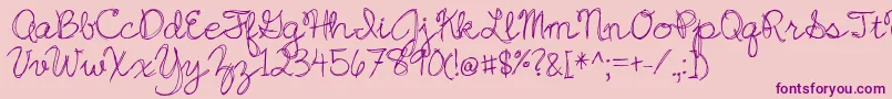 JazzEssay Font – Purple Fonts on Pink Background