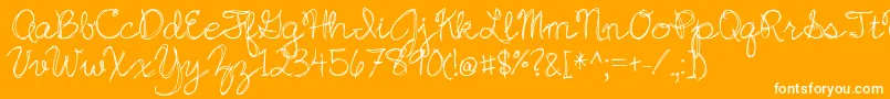 JazzEssay Font – White Fonts on Orange Background
