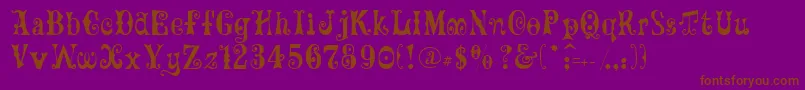 GeFrills Font – Brown Fonts on Purple Background