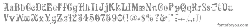 フォントGeFrills – 白い背景に灰色の文字