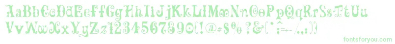 GeFrills Font – Green Fonts on White Background