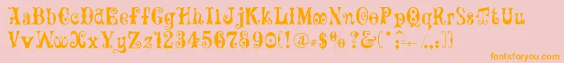 GeFrills Font – Orange Fonts on Pink Background