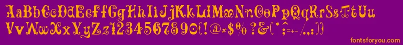 GeFrills Font – Orange Fonts on Purple Background