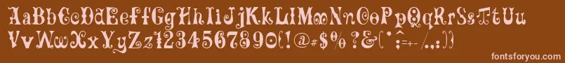 GeFrills Font – Pink Fonts on Brown Background