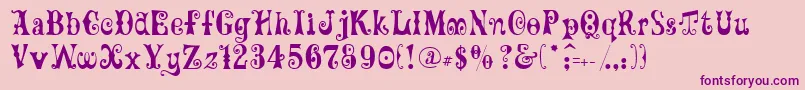 GeFrills Font – Purple Fonts on Pink Background