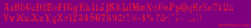 GeFrills Font – Red Fonts on Purple Background