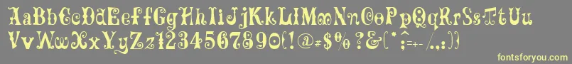 GeFrills Font – Yellow Fonts on Gray Background