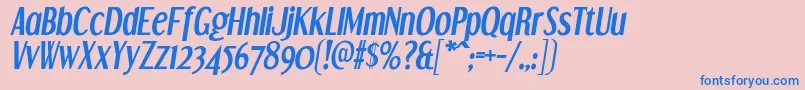 Police Dreamorphans Bolditalic – polices bleues sur fond rose