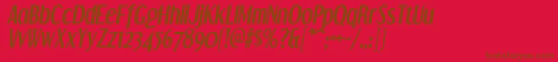 Dreamorphans Bolditalic Font – Brown Fonts on Red Background