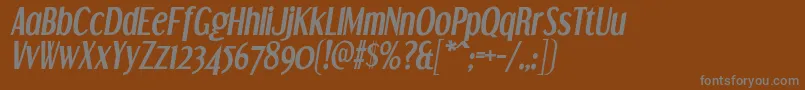 fuente Dreamorphans Bolditalic – Fuentes Grises Sobre Fondo Marrón