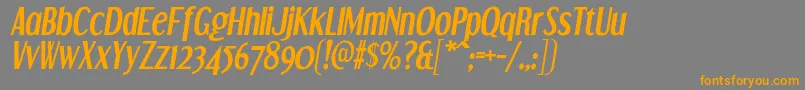 Dreamorphans Bolditalic Font – Orange Fonts on Gray Background