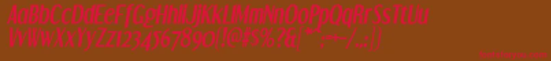 Dreamorphans Bolditalic Font – Red Fonts on Brown Background