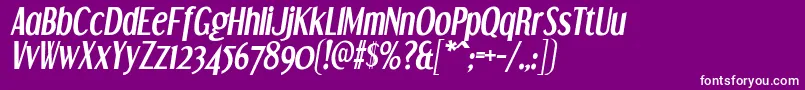 Police Dreamorphans Bolditalic – polices blanches sur fond violet