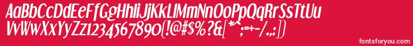 Dreamorphans Bolditalic Font – White Fonts on Red Background