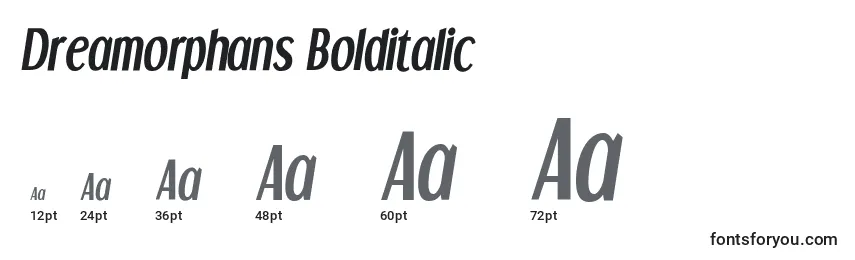 Dreamorphans Bolditalic Font Sizes