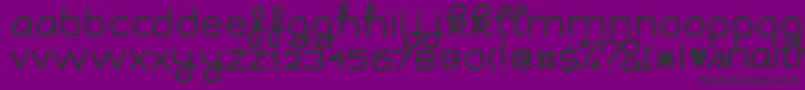 ISnailmail Font – Black Fonts on Purple Background