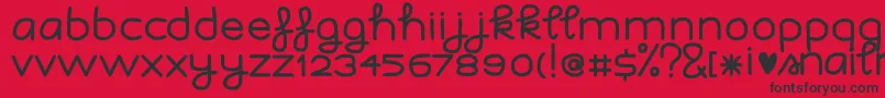 ISnailmail Font – Black Fonts on Red Background